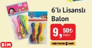 6’LI LİSANSLI BALON 6’LI LİSANSLI BALON